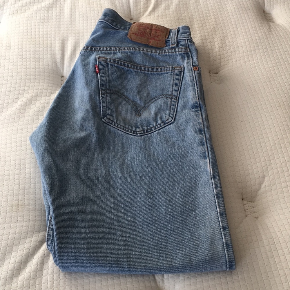 Men Levi’s Jeans Regular Fit 505 Size 33X32 - Picture 3 of 8
